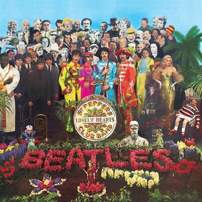 The cover of Sgt. Pepper's Lonely Hearts Club Band by The Beatles