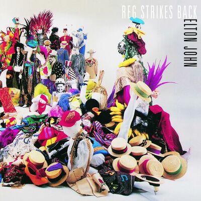 The cover of Reg Strikes Back by Elton John