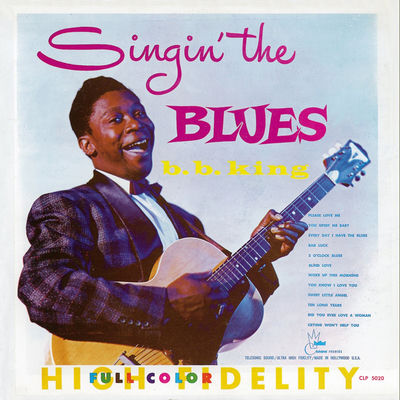 The cover of Singin' the Blues by B.B. King