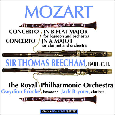 The cover of Mozart: Clarinet Concerto; Bassoon Concerto by Jack Brymer