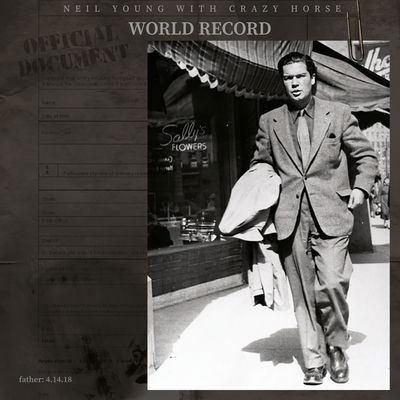 The cover of World Record by Neil Young