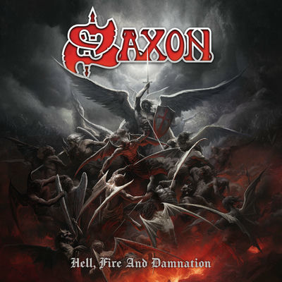 The cover of Hell, Fire and Damnation by Saxon