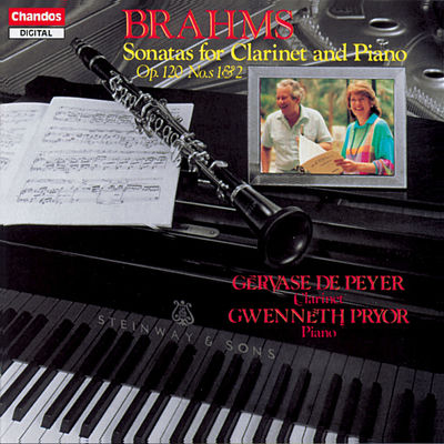 The cover of Brahms: Clarinet Sonatas Nos. 1 & 2 by Gervase de Peyer