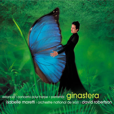 The cover of Ginastera: Concerto for Harp, Glosses, Estancia & Panambi Suites by Isabelle Moretti