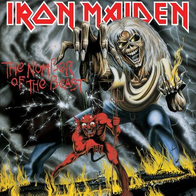 The cover of The Number of the Beast by Iron Maiden