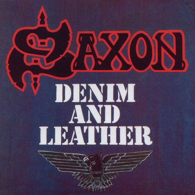 The cover of Denim and Leather by Saxon