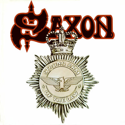 The cover of Strong Arm of the Law by Saxon