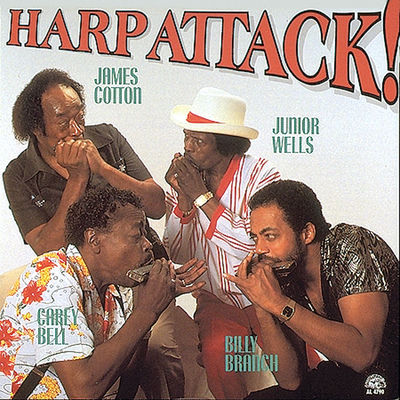 Cover von „Harp Attack!“ von James Cotton, Junior Wells, Carey Bell & Billy Branch